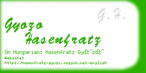 gyozo hasenfratz business card